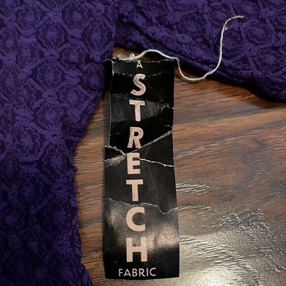 Vintage Weber Original Dead Stock Purple Print Turtleneck Boho Mod Squad - Picture 6 of 8